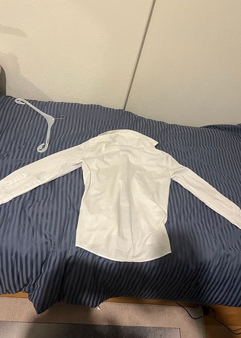 Düğmeli Beyaz Erkek Keten Gömlek - Görsel 3