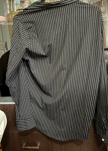 Siyah Çizgili Uzun Kollu Erkek Gömlek - Görsel 2