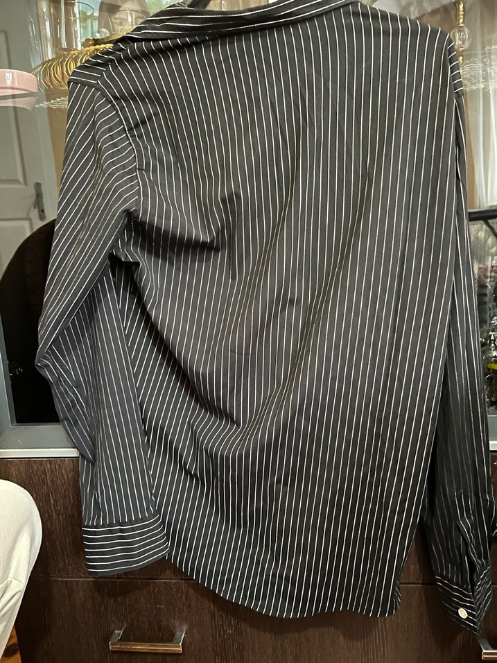 Siyah Çizgili Uzun Kollu Erkek Gömlek - Görsel 2