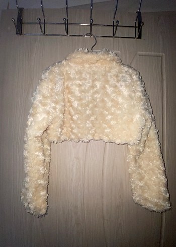 Kız Çocuk Beyaz Kürk Detaylı Bolero - Görsel 4