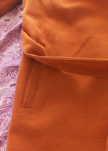 Tarcın rengi Kadın Uzun Kemerli Kaban - Görsel 7