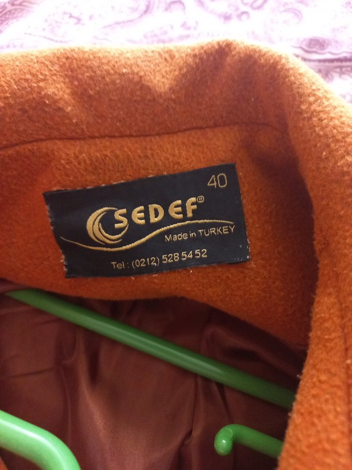 Tarcın rengi Kadın Uzun Kemerli Kaban - Görsel 5