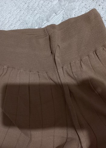 Bej Uzun Kollu Kadın Triko Takım - Görsel 2