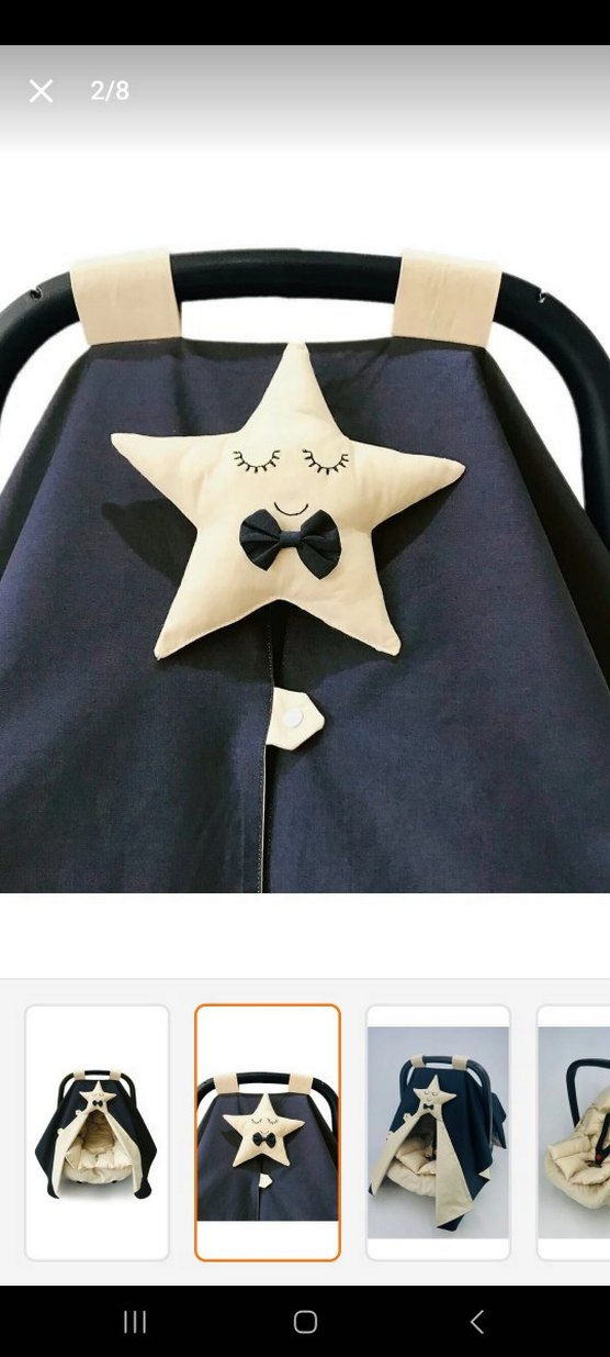 Krem Bebek Oto Koltuğu Minderi çarşafı örtüsü - Görsel 2