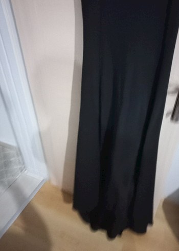 Siyah Uzun V Yaka Gotik Abiye Elbise - Görsel 6