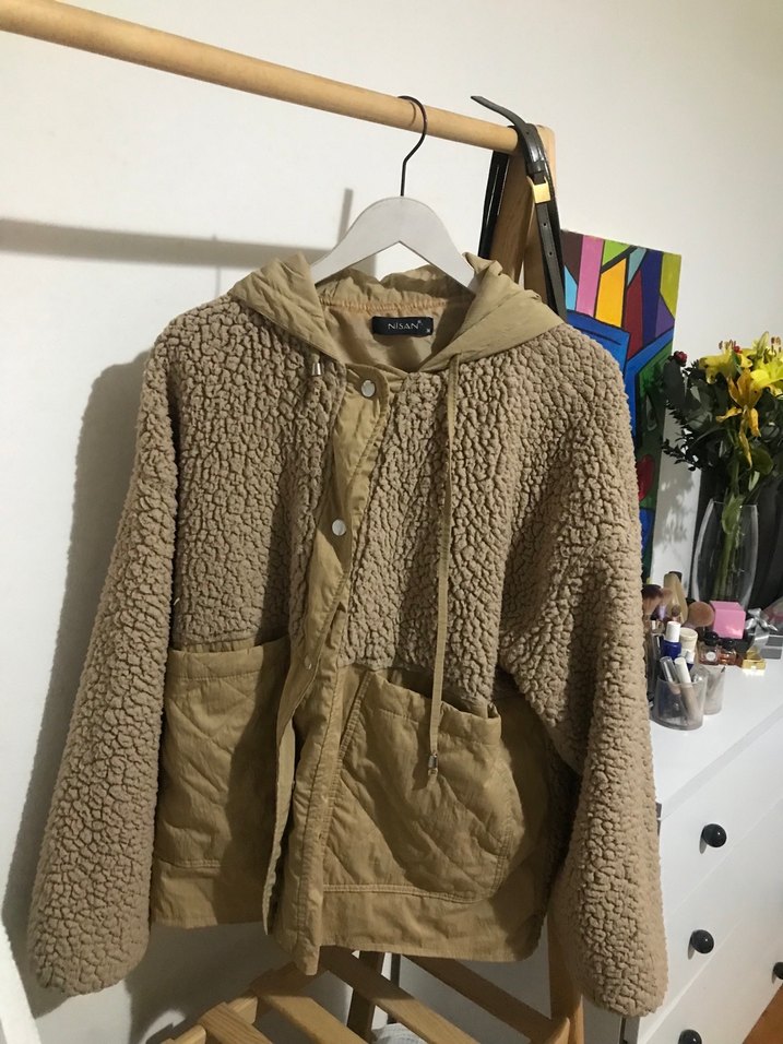 Kahverengi Kapüşonlu Midi Kadın Ceket - Görsel 2