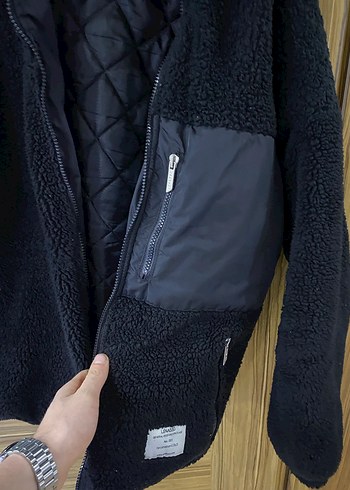 Siyah Rahat Kesim Midi Kadın Erkek Ceket - Görsel 4