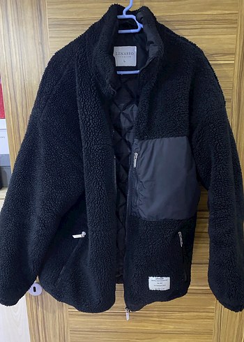 Siyah Rahat Kesim Midi Kadın Erkek Ceket - Görsel 2