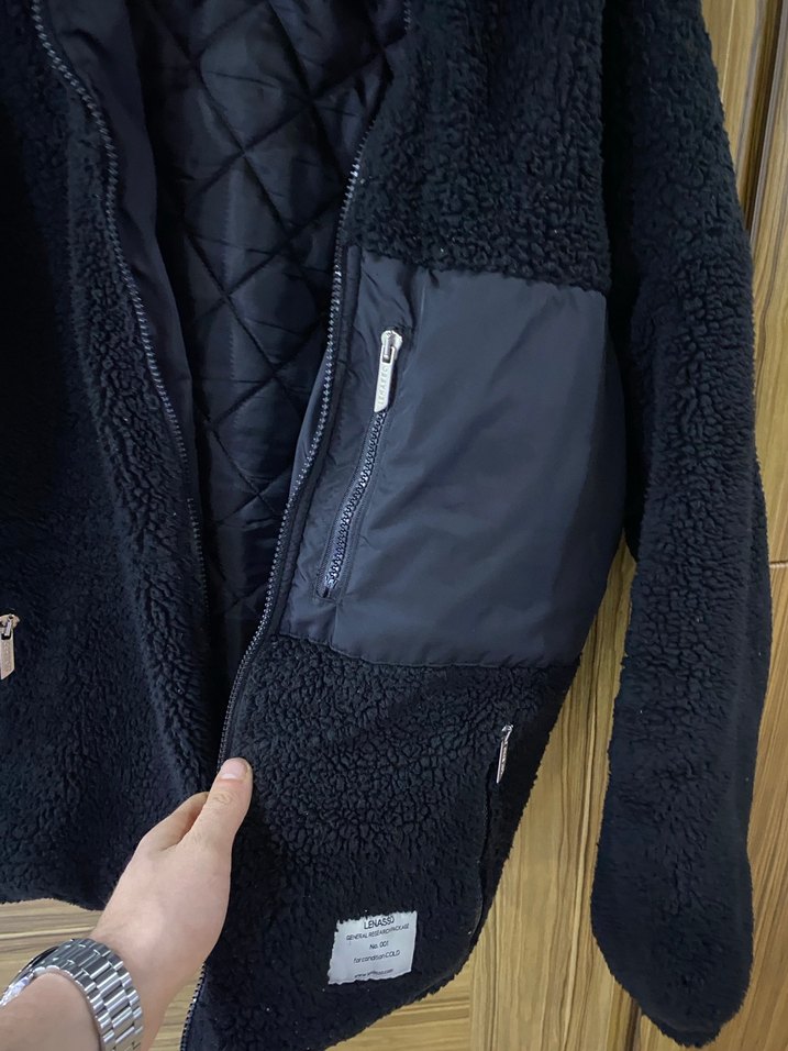 Siyah Rahat Kesim Midi Kadın Erkek Ceket - Görsel 4