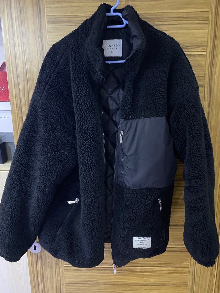 Siyah Rahat Kesim Midi Kadın Erkek Ceket - Görsel 2