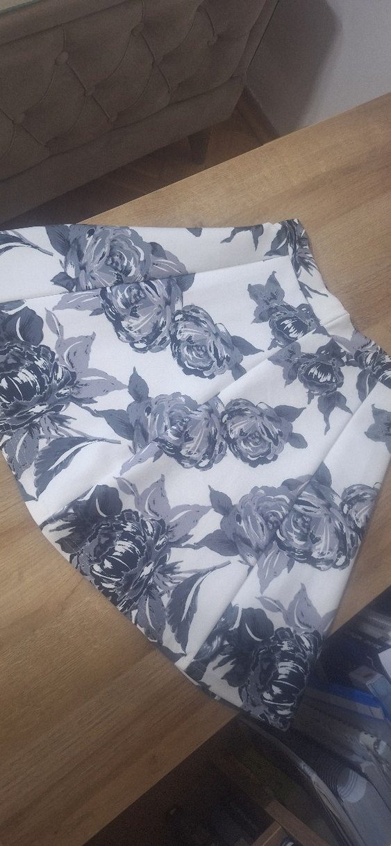 Gri Desenli  Etek s beden - Görsel 3