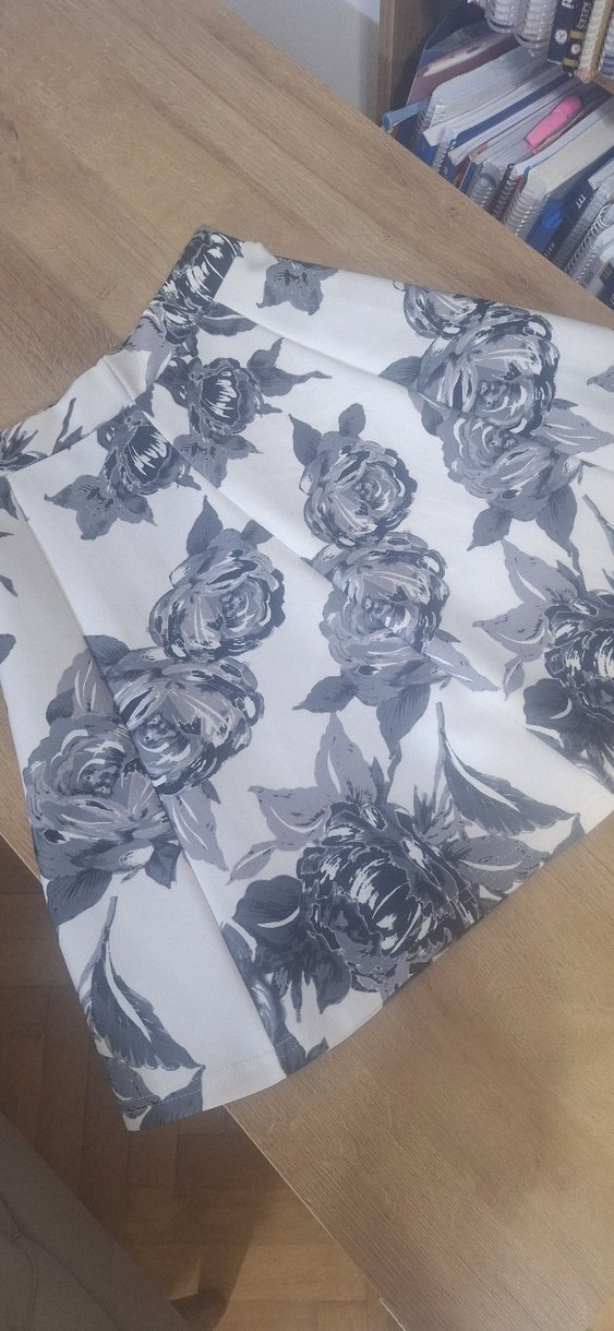 Gri Desenli  Etek s beden - Görsel 2