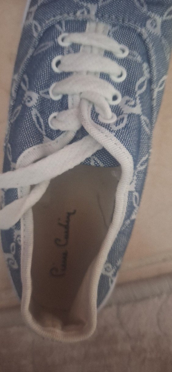 Nakışlı Kot Kumaş Kadın Dolgu Topuk Spor Ayakkabı Pierre Cardin - Görsel 3