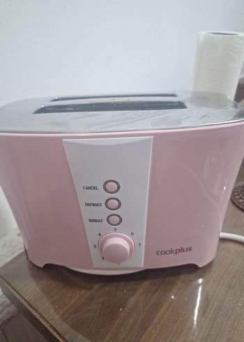 Pembe ve Gri Ekmek Kızartma Makinesi - Görsel 2