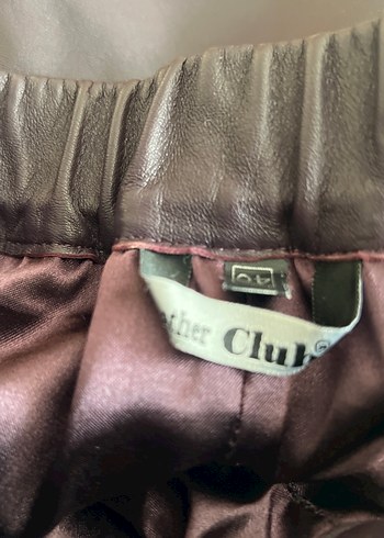 Mor  Deri Pantolon paça  boyu: 64 bel lastikli açılınca44 cm - Görsel 7