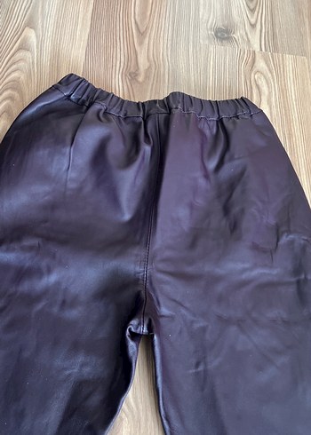 Mor  Deri Pantolon paça  boyu: 64 bel lastikli açılınca44 cm - Görsel 4