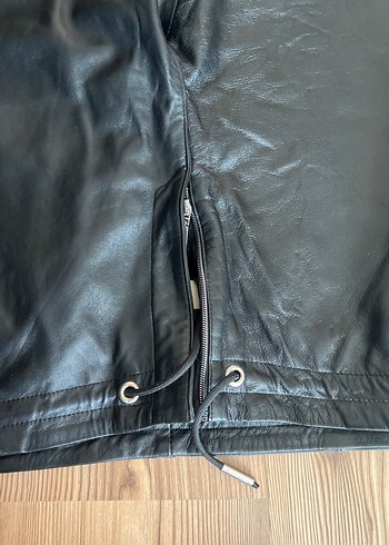 Kadın Siyah Deri Kemerli Pantolon - Görsel 6