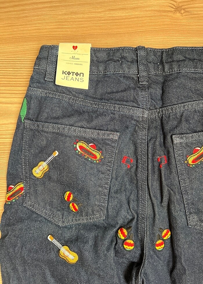 Meksikan islemeli mom jeans 0 ürün - Görsel 5
