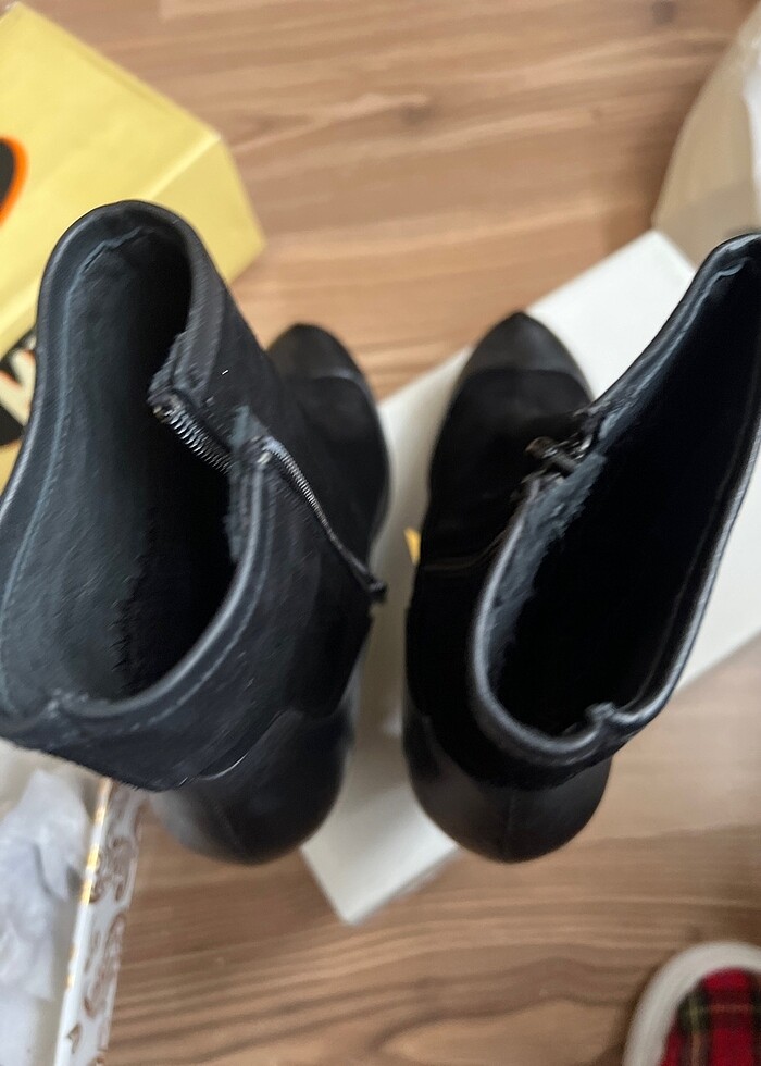 Gön gerçek deri topuklu bot topuk boyu 6cm - Görsel 3