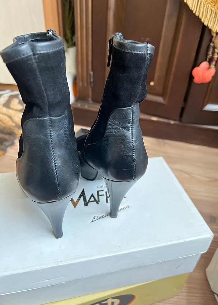 Gön gerçek deri topuklu bot topuk boyu 6cm - Görsel 2