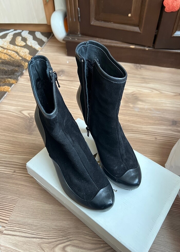 Gön gerçek deri topuklu bot topuk boyu 6cm - Görsel 4