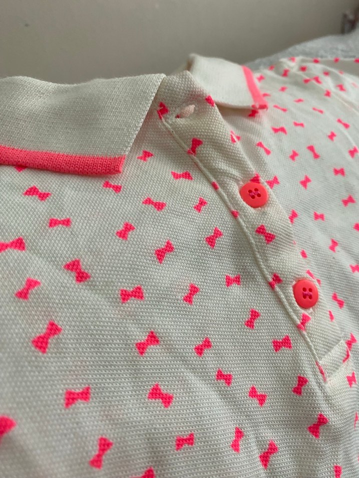 Kız Çocuk Renkli Desenli Polo Tişört - Görsel 2