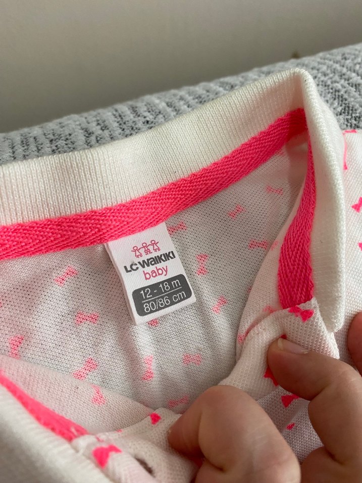 Kız Çocuk Renkli Desenli Polo Tişört - Görsel 3