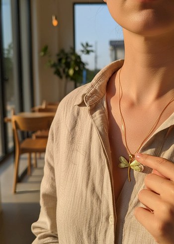 Yusufçuk Kolye yüksek kaliteli çelik el yapımı Zara - Görsel 2