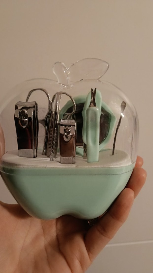 Turkuaz Elma kutusunda Manikür Seti - Görsel 4