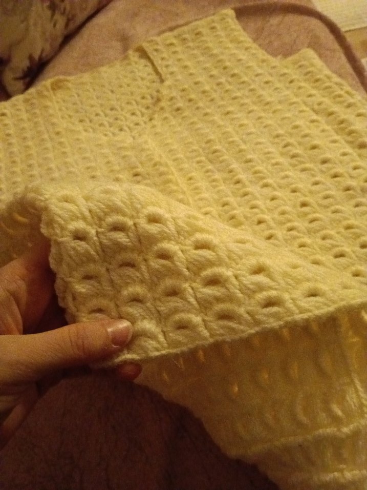 Bej Örgü Kadın Kolsuz Yelek - Görsel 2