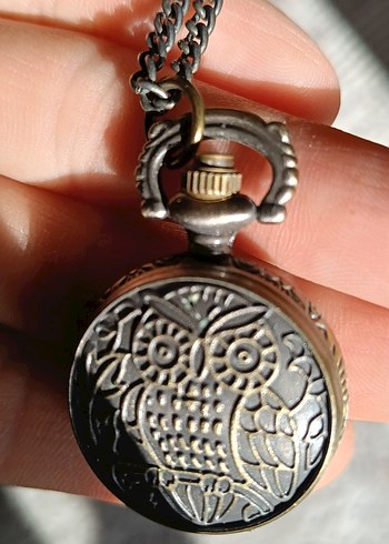 Gri Kapaklı Vintage Cep Saati pili Bitik - Görsel 5