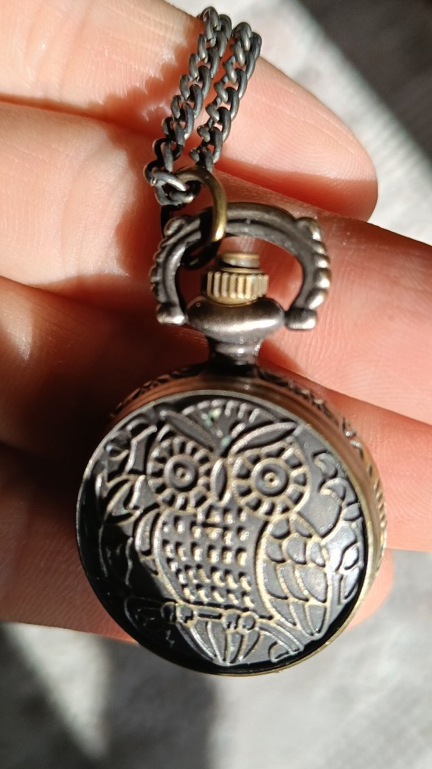 Gri Kapaklı Vintage Cep Saati pili Bitik - Görsel 5