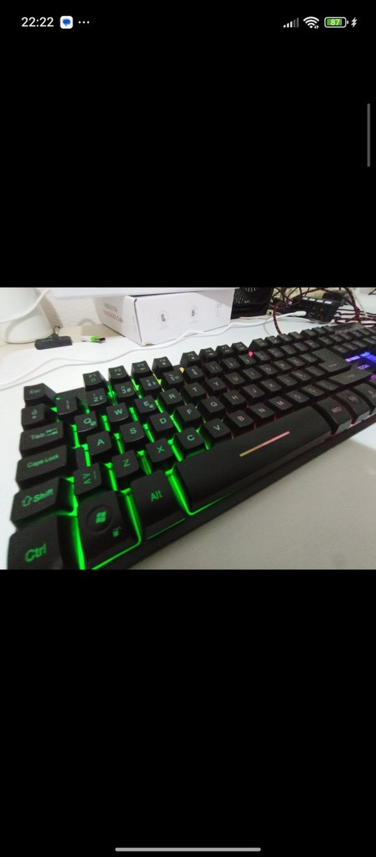 Renkli RGB Işıklı Multimedya Klavye - Görsel 2