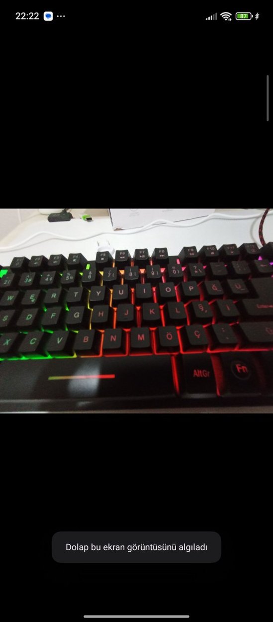Renkli RGB Işıklı Multimedya Klavye - Görsel 3