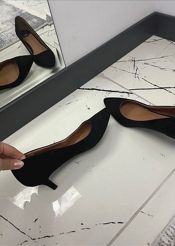 Siyah Topuklu Stiletto Kadın Ayakkabı - Görsel 3