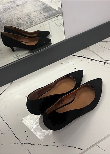 Siyah Topuklu Stiletto Kadın Ayakkabı - Görsel 4