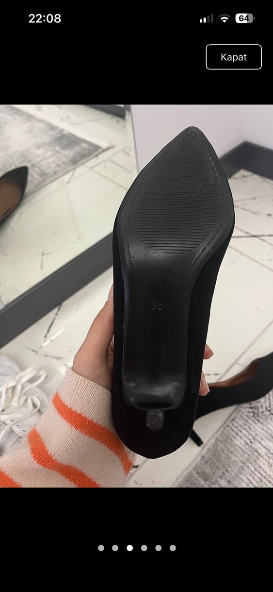 Siyah Topuklu Stiletto Kadın Ayakkabı - Görsel 2