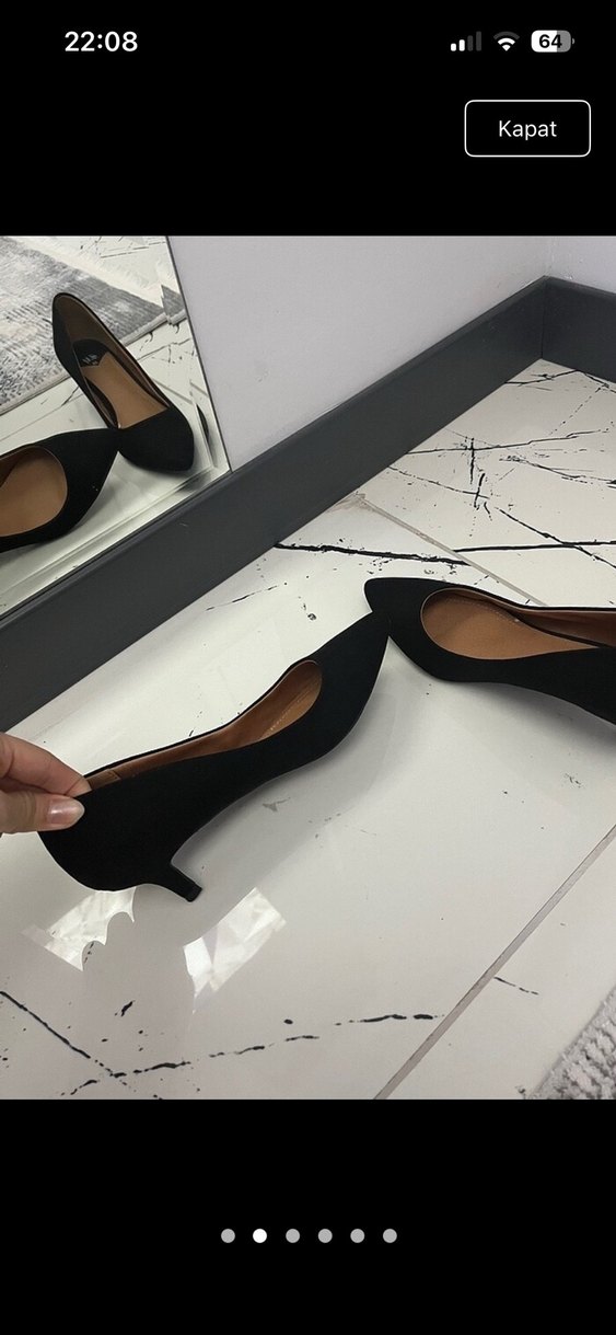 Siyah Topuklu Stiletto Kadın Ayakkabı - Görsel 3