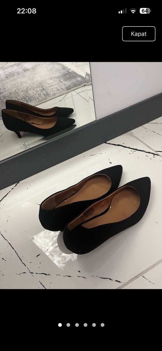 Siyah Topuklu Stiletto Kadın Ayakkabı - Görsel 4