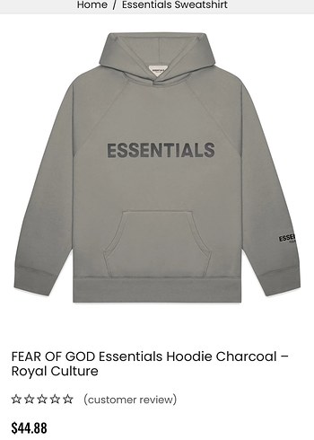Bej Kapüşonlu Kadın Sweatshirt ESSENTIALS - Görsel 3