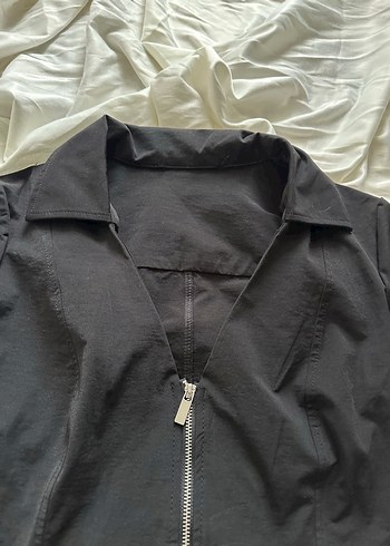 Fermuarlı Siyah Gotik Kadın Ceket - Görsel 2