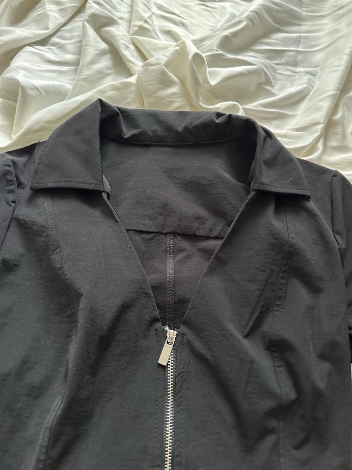 Fermuarlı Siyah Gotik Kadın Ceket - Görsel 2