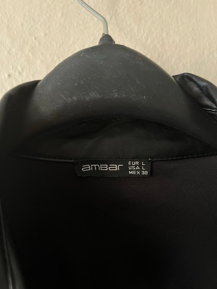 Siyah Deri Kadın Ceket - Görsel 5