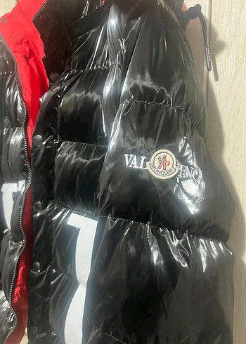 Moncler Valantino Siyah Parlak Erkek Mont - Görsel 5