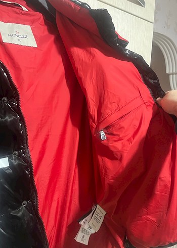 Moncler Valantino Siyah Parlak Erkek Mont - Görsel 6