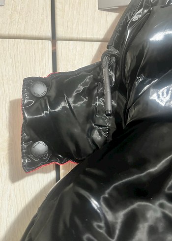 Moncler Valantino Siyah Parlak Erkek Mont - Görsel 10