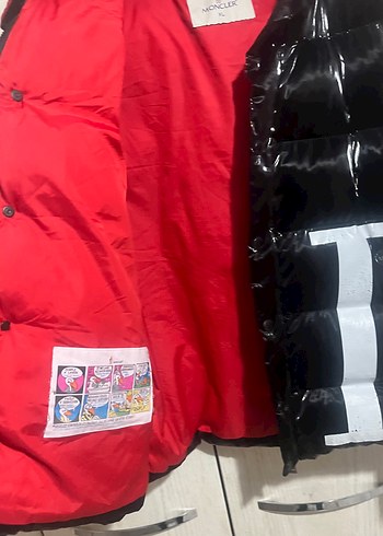 Moncler Valantino Siyah Parlak Erkek Mont - Görsel 4