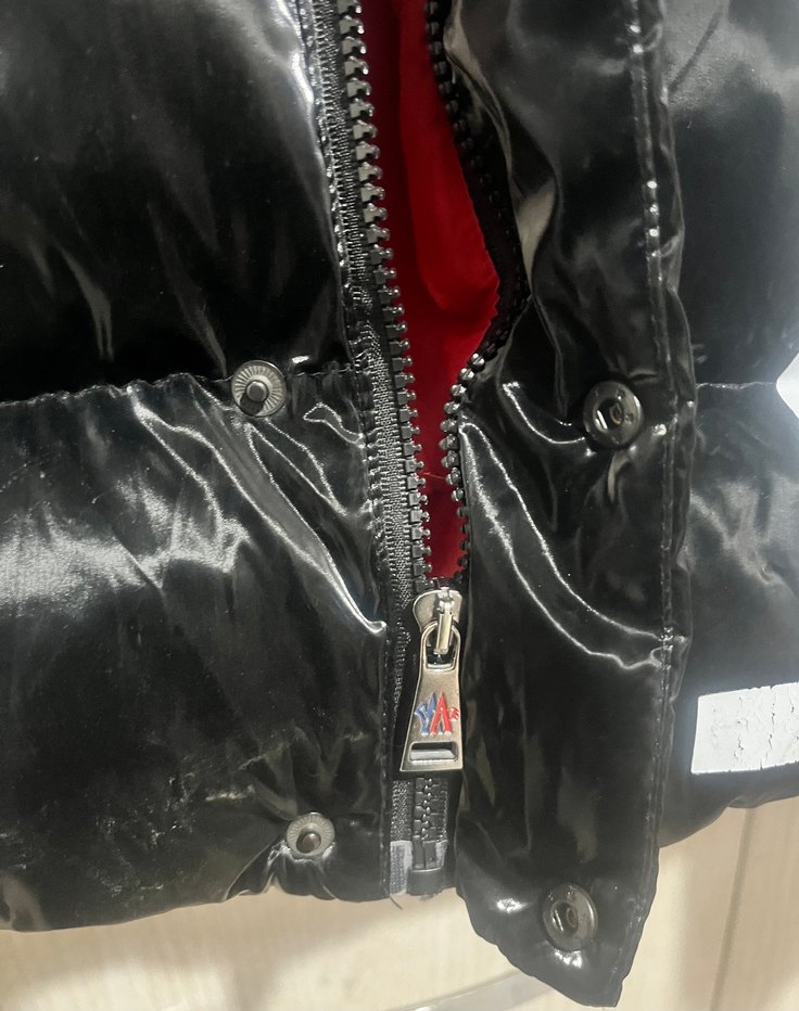 Moncler Valantino Siyah Parlak Erkek Mont - Görsel 3