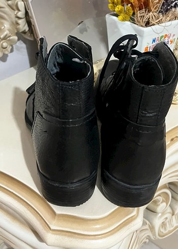 Greyder Siyah Deri Bağcıklı Erkek Bot - Görsel 3