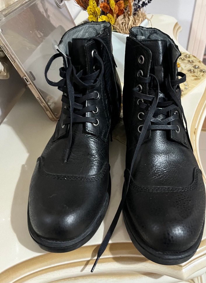 Greyder Siyah Deri Bağcıklı Erkek Bot - Görsel 2